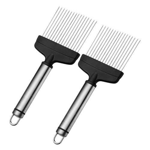 Trancheuse à oignons Giyblacko en acier inoxydable avec support (1 pièce) 1