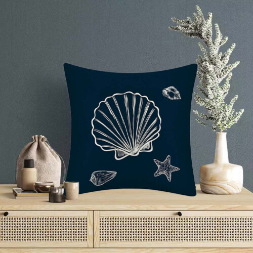 Fronha mediterrânea em algodão bordado, 45x45 cm (18x18 polegadas) 1
