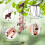 Carillon éolien éléphant Grusce en métal bronze 35 pouces 2