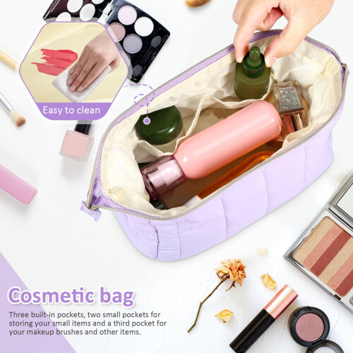 Makeuptaske Stor Kapacitet med 3 Lommer 1 stk. 2