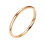 Anillo de cola de oro rosa para mujer, estilo coreano, liso 2