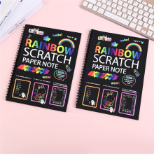 Libros de arte Donemore para niños, juego de papel para rascar arcoíris (1 unidad)