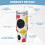 Vaso de acero inoxidable de Mickey Mouse de 40 oz con asa y 6