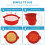 Ciotola per popcorn in silicone Grusce con coperchio tropicale (2 pezzi) 4