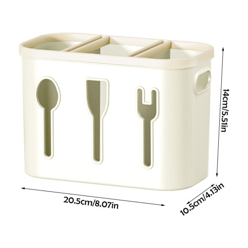Utensil Holder Sink Caddy with Drain for Spoons Forks 1