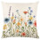 Fundas de almohada de primavera estilo rústico de lino, 45x45 cm. 8