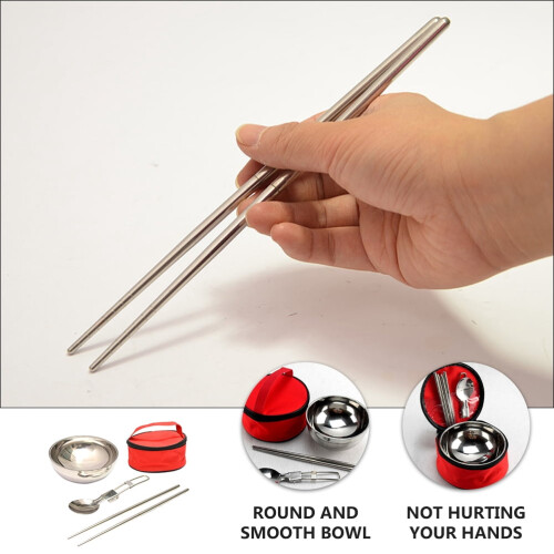 Campingbesteck-Set aus Edelstahl, 4-teilig 2