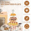 Træ Cupcake Stand Rund 3-lags Dessertbakke 2