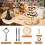 Træ Cupcake Stand Rund 3-lags Dessertbakke 4