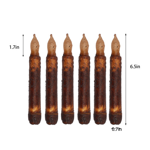 Taper candles flameless with timer6pcs 2