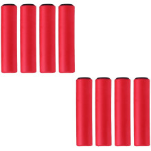 Bike Handlebar Grips Shock-Absorbing Red Silicone 2 Sets