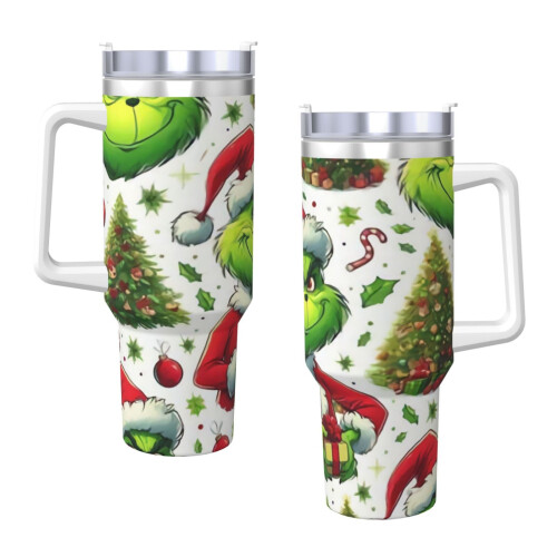 Ποτήρι από ανοξείδωτο ατσάλι 40oz με λαβή και καλαμάκι 2