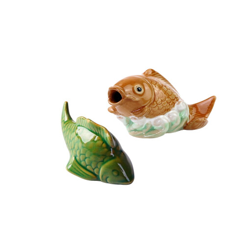 Koi Toilet Bolt Covers Ceramic Decorative Caps 2pc 1