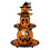 Halloween cupcake standaard, 3-laags pompoen van karton 2