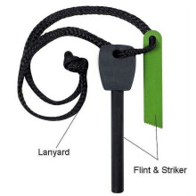 Fire starter magnesium flint stick with lanyard