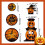 Halloween cupcake standaard, 3-laags pompoen van karton 3