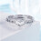 Women's 925 Sterling Silver Blue Sapphire Heart Ring 4