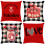 Fodere per cuscini di San Valentino 18x18 rosse a tema amore 8