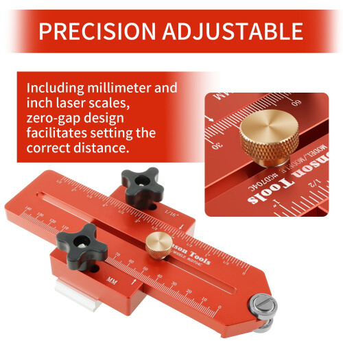 Grusce Thin Rip Table Saw Jig Εργαλείο φράχτη αλουμινίου ρυθμιζόμενο 2