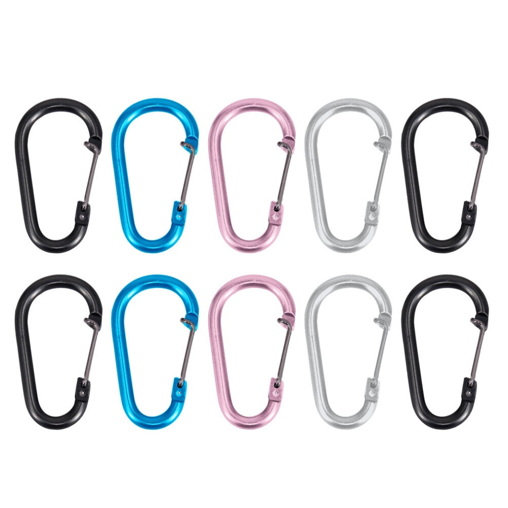 Climbing Button Carabiner Outdoor Buckle 10Pcs 301029632549