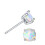 Women's Sterling Silver Opal Stud Earrings 925 1