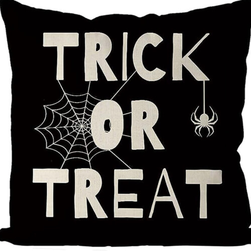 Σετ μαξιλαροθήκες για το Halloween, 4 τεμάχια, σχέδιο γάτας, 18x18 ιντσών 1