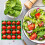 Coupe-tomates cerises 16 grilles avec récipient 7