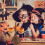 Bols à goûter citrouille d'Halloween avec support balai (6 pièces) 6