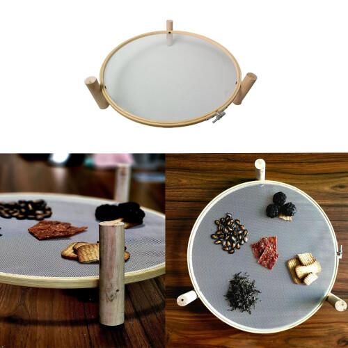 Wooden Pasta and Herb Drying Rack Stackable with Net 1