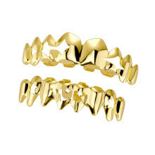Hip Hop Grillzs Copper Body Jewelry Hollow Art-Gold-color