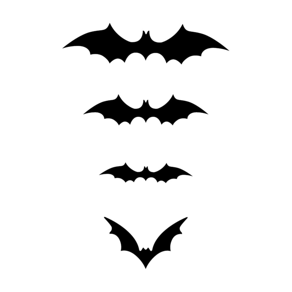 Donemore 3D Bat Halloween Wall Stickers 12 Pcs 301029634666