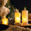 LED Crystal Candle Warm White Battery Tealight 6 Pack 4