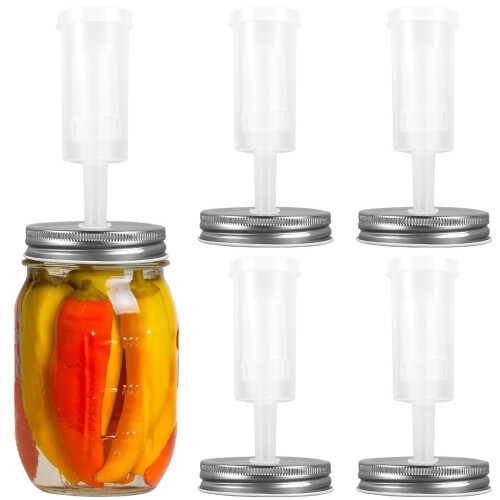 Couvercles de fermentation Grusce pour bocaux à large ouverture (lot de 6) 1