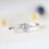 Women's 925 Sterling Silver Sapphire Cube Ring 4