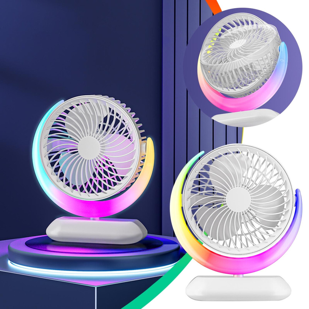Usb Mini Desk Fan 3 Speeds Portable Quiet Rotatable 301029643279