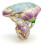 Women's Solid Gold Floral Lotus Ring with Fire Opal 1