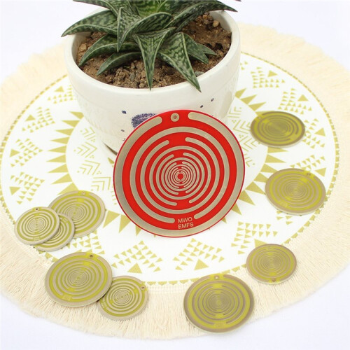 5PCS Polarization  Disk MWO Optical Disk Multi-Wave Oscillator Ornaments Lakhovsky  Disc Pendant Red 1