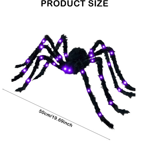 Halloween Decoration Black Hairy Light-Up1Piece 1