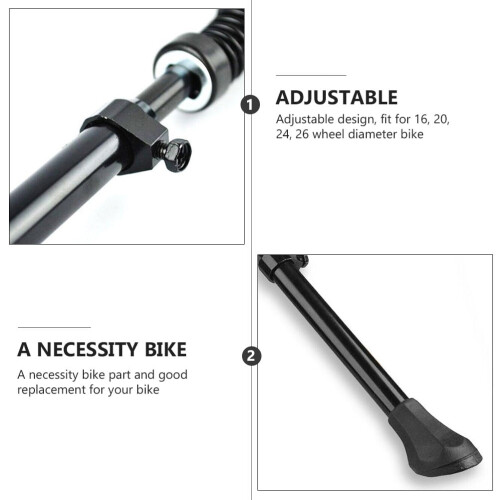 Bicycle Kickstand Aluminum Alloy Adjustable Side Bracket 2 1