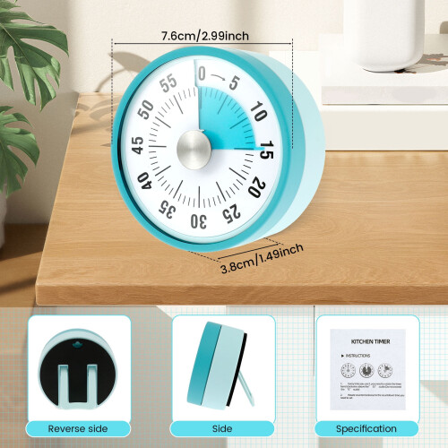 Mechanical Kitchen Timer Magnetic Loud Alarm 60 Minutes 1