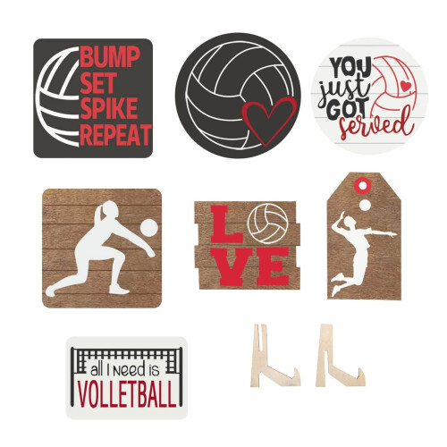 Bandeja de voleibol de tres niveles, estilo rústico. 2