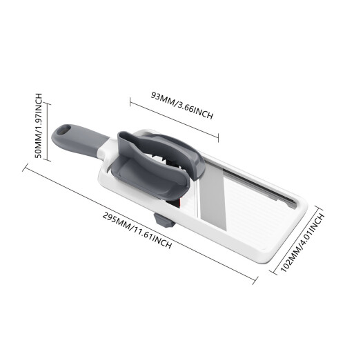 Vegetable Cutter Handheld Slicer Stainless Steel Grey 2