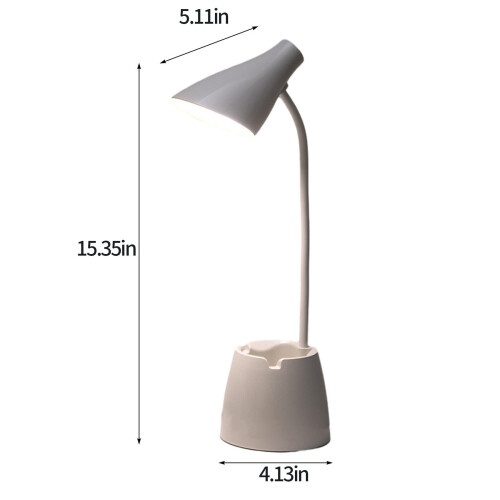 Επιτραπέζιο φωτιστικό LED Donemore με επαναφορτιζόμενη θύρα USB, 3 επίπεδα φωτεινότητας 2