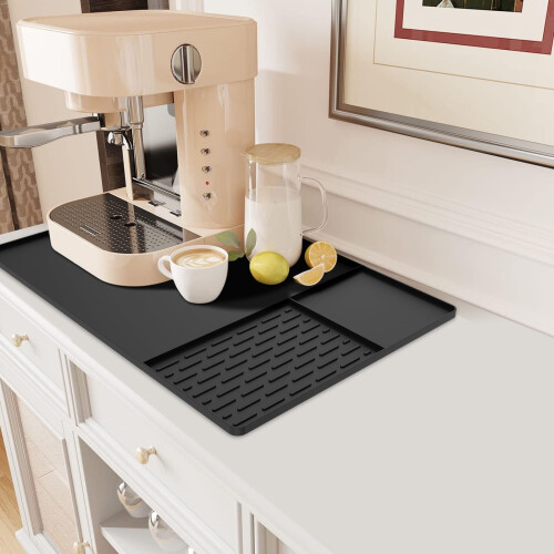 Tapete de silicone para café com bordas elevadas (1 unidade) 1