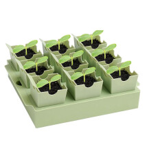 Seed Tray, Dual-Purpose Handles for Transplanting & Labeling, 9 Deep 2.3 in Cells, Reusable Germination Kit