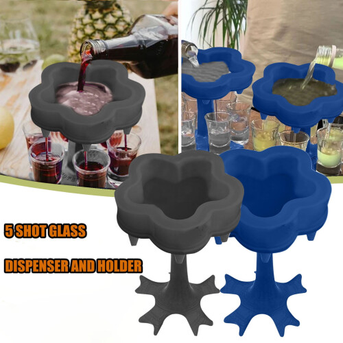 Glas-Schnapsspendergestell mit 5 Schlitzen 1
