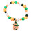 Halloween ghost pumpkin bracelet set black beaded 2