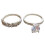 Women's 925 Sterling Silver White Sapphire Ring Set 2
