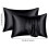 Silk Pillowcases Mediterranean Style Solid Color Pair 3