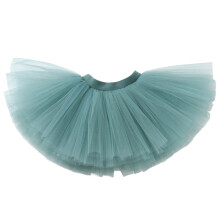 Girls Dance Half Skirt Delicate Layered Design-Bean green M